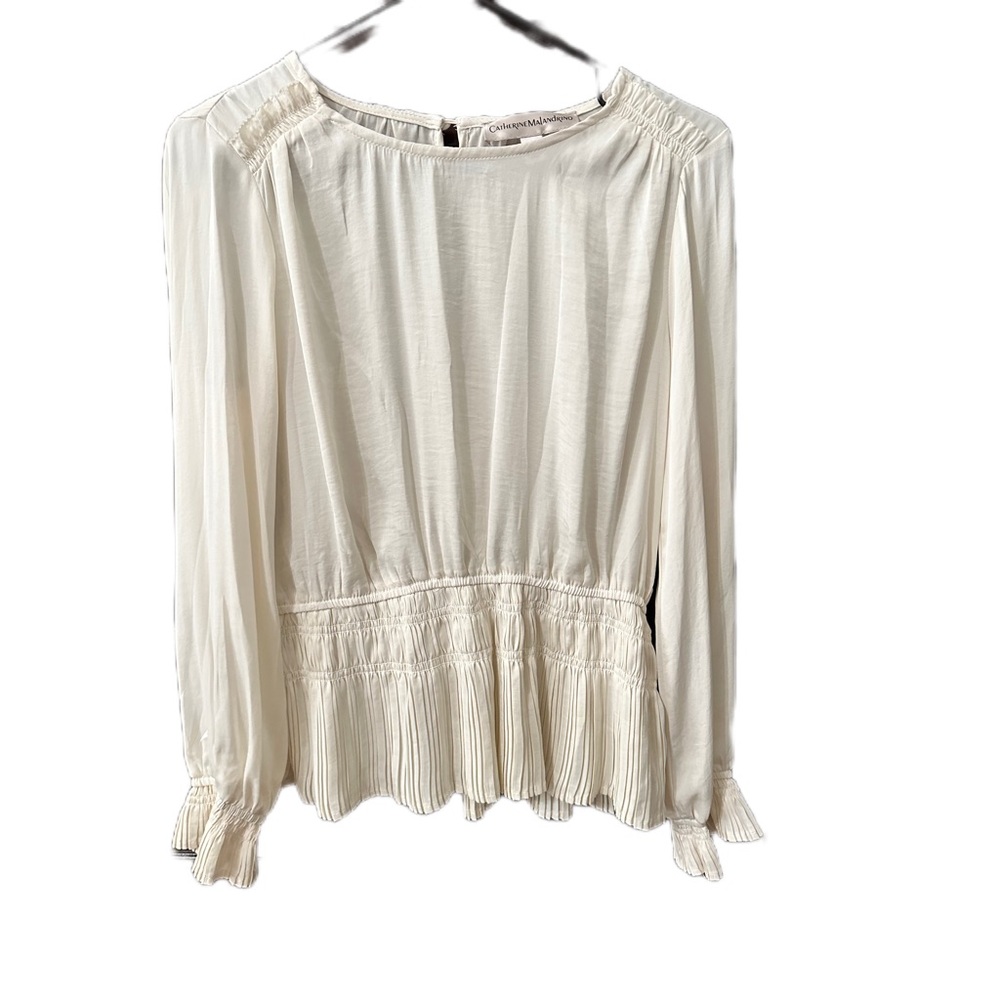 Catherine Malandrino- cream top- size small